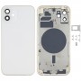 Tagasi korpuse kate SIM-kaardi salve ja külgnuppude ja kaamera objektiiviga iPhone 12 jaoks (valge)