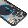 Акумулятор Задня кришка (з бічними клавішами і карти лоток & Power + Volume Flex Cable & Wireless зарядний модуль) для iPhone 12 (чорний)