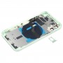 Акумулятор Задня кришка (з бічними клавішами і карти лоток & Power + Volume Flex Cable & Wireless зарядний модуль) для iPhone 12 (зелений)