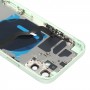 Batteribackskydd (med sidoknappar & Kortfack och POWER + VOLUME FLEX Kabel och trådlös laddningsmodul) för iPhone 12 (grön)