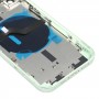 Batteribackskydd (med sidoknappar & Kortfack och POWER + VOLUME FLEX Kabel och trådlös laddningsmodul) för iPhone 12 (grön)