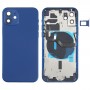 Akku Rückseite (mit Seitentasten & Karten-Behälter & Power + Volumen-Flexkabel & Wireless Charging Module) für iPhone 12 (blau)
