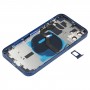 Akku Rückseite (mit Seitentasten & Karten-Behälter & Power + Volumen-Flexkabel & Wireless Charging Module) für iPhone 12 (blau)
