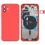 Akku Rückseite (mit Seitentasten & Karten-Behälter & Power + Volumen-Flexkabel & Wireless Charging Module) für iPhone 12 (rot)