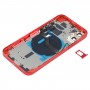 Akku Rückseite (mit Seitentasten & Karten-Behälter & Power + Volumen-Flexkabel & Wireless Charging Module) für iPhone 12 (rot)