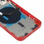 Wstecz baterii (z przyciskami bocznych i tacy i zasilania + objętość Flex Cable & Wireless Moduł ładowania) dla iPhone 12 (Czerwony)