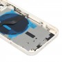Акумулятор Задня кришка (з бічними клавішами і карти лоток & Power + Volume Flex Cable & Wireless зарядний модуль) для iPhone 12 (білий)