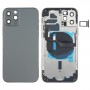 Akkumulátor hátlapja (oldalsó gombok és kártya tálca és Power + Volume Flex Cable & Wireless Töltőmodul) iPhone 12 Pro (fekete)