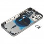 Bateria tylna pokrywa (z bokiem i podajnikami kartowymi i zasilaniem + objętość Cable Cable & Wireless Moduł ładowania) dla iPhone 12 Pro (czarny)