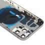Akku Rückseite (mit Seitentasten & Karten-Behälter & Power + Volume Flex Cable & Wireless Module Lade) für iPhone 12 Pro (Schwarz)