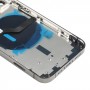 Akku Rückseite (mit Seitentasten & Karten-Behälter & Power + Volume Flex Cable & Wireless Module Lade) für iPhone 12 Pro (Schwarz)