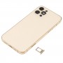 Akun takakansi (sivunäppäimillä ja korttilokerolla ja virtalähteellä + VOLUME FLEX CABLE & Langaton latausmoduuli) iPhone 12 Pro (Gold)