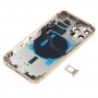Akun takakansi (sivunäppäimillä ja korttilokerolla ja virtalähteellä + VOLUME FLEX CABLE & Langaton latausmoduuli) iPhone 12 Pro (Gold)