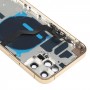 Батерия назад (със странични клавиши и тава за карти и мощност + обем Flex кабел и безжичен модул за зареждане) за iPhone 12 Pro (злато)