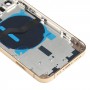 Batteribackskydd (med sidoknappar och kortfack och ström + volym Flex-kabel och trådlös laddningsmodul) för iPhone 12 Pro (guld)