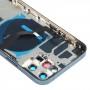 Battery Back Cover (with Side Keys & Card Tray & Power + Volume Flex Cable & Wireless Charging Module) for iPhone 12 Pro(Blue)