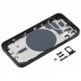 Задняя крышка Корпус с SIM-карты лоток и боковые клавиши и объектива камеры для iPhone 12 мини (черный)