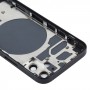 Back Housing Cover with SIM Card Tray & Side  Keys & Camera Lens for iPhone 12 mini(Black)