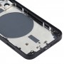 Tillbaka Husskydd med SIM-kortfack och sidoknappar och kameralinslins för iPhone 12 mini (svart)
