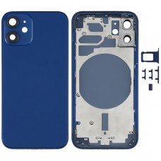 Back Housing Cover with SIM Card Tray & Side  Keys & Camera Lens for iPhone 12 mini(Blue) 