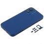 חזרה השיכון כיסוי עם SIM Card מגש & סייד מפתחות & מצלמה עדשה למיני 12 iPhone (כחול)