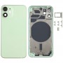 Tillbaka Bostadsskydd med SIM-kortfack och sidokanaler och kameralinslins för iPhone 12 mini (grön)