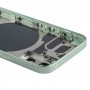 Tillbaka Bostadsskydd med SIM-kortfack och sidokanaler och kameralinslins för iPhone 12 mini (grön)