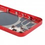 Takakotelon kansi SIM-korttilokerolla ja sivunäppäimillä ja kameran linssi iPhone 12 Mini (Red)