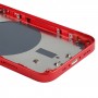 Cubierta trasera de la cubierta con Tarjeta SIM bandeja y Laterales Teclas y lente de la cámara para el iPhone Mini 12 (rojo)