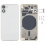 Zurück Gehäusedeckel mit SIM-Kartenfach & Seitentasten und Kamera-Objektiv für iPhone 12 Mini (weiß)