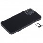 Batteribackskydd (med sidoknappar & Kortfack och POWER + VOLUME FLEX Kabel och trådlös laddningsmodul) för iPhone 12 mini (svart)