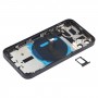 Akun takakansi (sivunäppäimet ja korttilokero ja virta + tilavuus Flex Cable & Wireless Latausmoduuli) iPhone 12 Mini (musta)