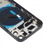 Батерия назад (със странични клавиши и тава за карти и мощност + обем Flex кабел и безжичен модул за зареждане) за iPhone 12 mini (черен)