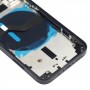 Akku Rückseite (mit Seitentasten & Karten-Behälter & Power + Volume Flex Cable & Wireless Module Lade) für iPhone 12 Mini (Schwarz)