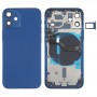 Batteribackskydd (med sidoknappar & Kortfack och POWER + VOLUME FLEX Kabel och trådlös laddningsmodul) för iPhone 12 mini (blå)
