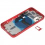 Aku tagakaane (külgnuppude ja kaardi salve ja toiteallikaga Flex kaabel ja traadita laadimismoodul) iPhone 12 mini jaoks (punane)