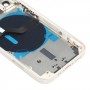 Батерия назад (със странични бутони и тава за карти и мощност + обем Flex кабел и безжичен модул за зареждане) за iPhone 12 mini (бял)