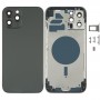 Cubierta de la cubierta con la bandeja de la tarjeta SIM y teclas laterales y lente de la cámara para el iPhone 12 Pro Max (Negro)