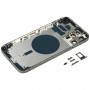 Housse de boîtier arrière avec plateau de carte SIM et clés de latération et objectif de caméra pour iPhone 12 Pro Max (Noir)