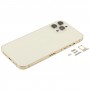 Back Housing Cover with SIM Card Tray & Side keys & Camera Lens for iPhone 12 Pro Max(Gold)
