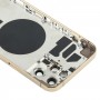 უკან საბინაო საფარი SIM ბარათის უჯრით და გვერდითი ღილაკები და კამერა ობიექტივი iPhone 12 Pro Max (Gold)