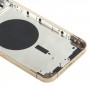 Tillbaka Bostadsskydd med SIM-kortfack och sidoknappar och kameralins för iPhone 12 Pro Max (guld)