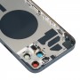 Tillbaka Bostadsskydd med SIM-kortfack och sidokanaler och kameralins för iPhone 12 Pro Max (blå)
