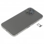 Couverture arrière de la batterie (avec touches latérales et plateau de carte et puissance + volume Flex Câble et module de chargement sans fil) pour iPhone 12 Pro Max (Noir)
