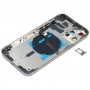 Batería cubierta trasera (con teclas laterales y la bandeja de tarjeta & Power + Volumen Flex Cable & Wireless módulo de carga) para el iPhone 12 Pro Max (Negro)