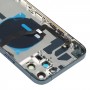 Батерия назад (със странични клавиши и тава за карти и мощност + обем Flex кабел и безжичен модул за зареждане) за iPhone 12 Pro max (син)