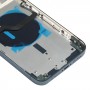 Batteribackskydd (med sidoknappar och kortfack och strömmen + volym Flexkabel och trådlös laddningsmodul) för iPhone 12 Pro Max (Blå)