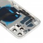 Akku Rückseite (mit Seitentasten & Karten-Behälter & Power + Volumen-Flexkabel & Wireless Charging Module) für iPhone 12 Pro Max (weiß)