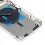 Акумулятор Задня кришка (з бічними клавішами і карти лоток & Power + Volume Flex Cable & Wireless зарядний модуль) для iPhone 12 Pro Max (білий)