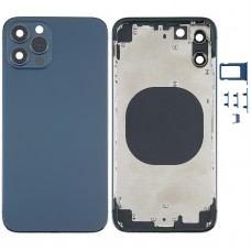 Back Housing Cover with Appearance Imitation of iP12 for iPhone X(Blue) 